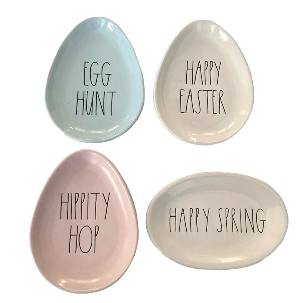 Rae Dunn Spring Easter Egg Serving Plates